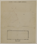 216559 Plattegrond van het ontwerp voor een korenbeurs aan de westzijde van de Neude, gelegen tusen de Vinkenburgstraat ...